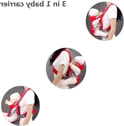 Baby Draagzak - Baby Sling Baby Carrier - Baby Vervoeren - Ergonomisch Ademend - Tot 15 kg - Rood