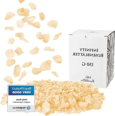 Rozenblaadjes Deco van oneindige Rozen I Romantisch Geschenk voor Vrouwen I Geconserveerde Rozenblaadjes (150g Champagne) droge bloemen