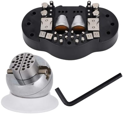Dailygoods- Bankschroef Professioneel - Hoogwaardige Stalen Bankschroef - Multifunctioneel Gebruik - 360 Graden Rotatie - Nauwkeurige Controle - Zelfcentrerende Klauwen - Graveertool