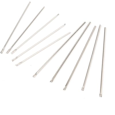 10pcs Outil de Rerooting de Cheveux de Poupée Acier Inoxydable Fournitures de Perruque Accessoires de Remplacement Aiguilles de Réimplantation de Cheveux de Poupée Outil 0.6mm white