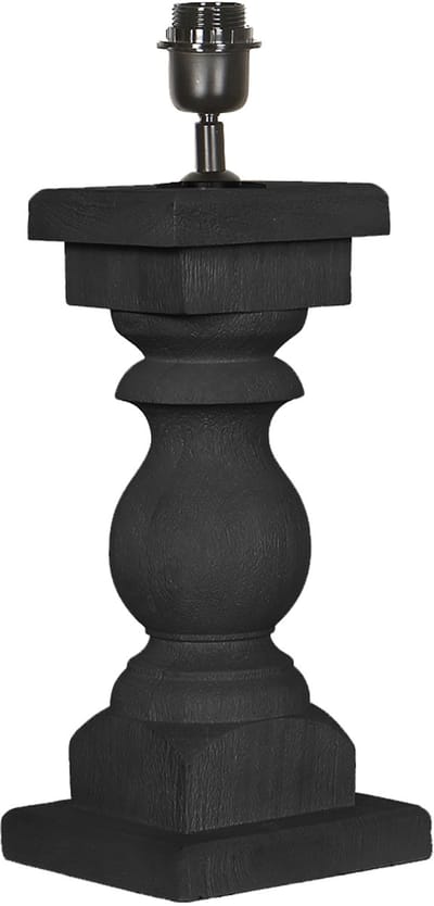 by Mooss - Tafellamp - Baluster - Hout - Zwart - 35cm
