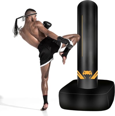 SVN® Bokspaal - Fitness - Bokszak - Zwart- 70cm x 70cm x 175cm; 1.7 kg
