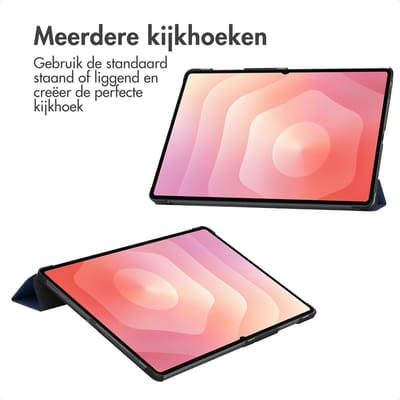 imoshion Tablet Hoes - Geschikt voor Samsung Galaxy Tab S11 Ultra - Trifold Bookcase - Donkerblauw