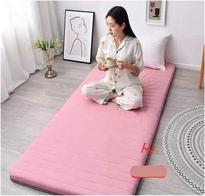 Matras - Vloermatras slaapmat - Comfortabel slapen - Geheugenschuim ondersteuning - 90 x 190 cm - Grijs