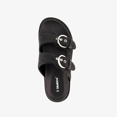 Blue Box dames slippers zwart - Maat 38