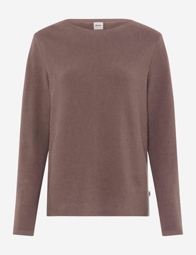 Brax Dames Trui  Style LESLEY warm greige, lichtbruin, maat 36