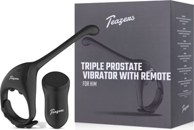 Teazers - Driedubbele Prostaat Vibrator met Afstandsbediening - Buttplugs - Buttplug Vibrator - Anal Plug - Sex Toys voor Mannen - Seksspeeltjes - Dildo Mannen Anaal - Vibrators voor Mannen - Cockring - Cockringen - Zwart