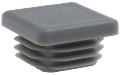 16PCS Vierkante Tube Ribbel Inserts - Eindkappen voor Meubels, Tafels en Stoelen (19mm, Grijs)
