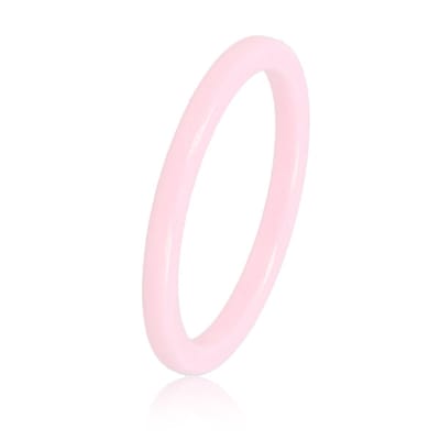 My Bendel - Onbreekbare Smalle Roze Keramieken Ring 2 Mm - Keramieken Ring • 2 Mm • Roze - met Luxe Cadeauverpakking | Sieraden Voor Dames | Maat 20.00 Mm / Maat 63