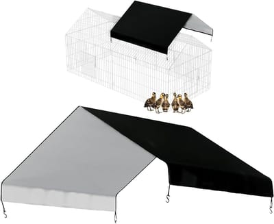 Kippenhuisbeschermer - Omheiningsdoek - Pluimvee Beschermen - Waterdicht Isolatie - 144 x 109 cm - Zilver