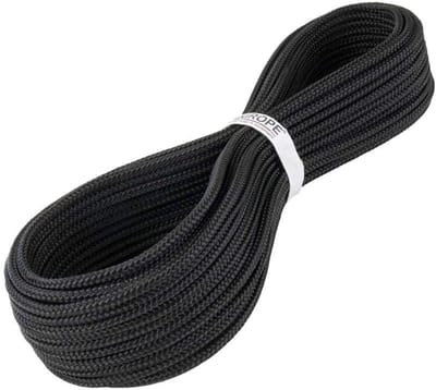 PP Touw - Multibraid Koord - Diverse Toepassingen - 16-voudig Gevlochten - 4 mm 50 m - Zwart