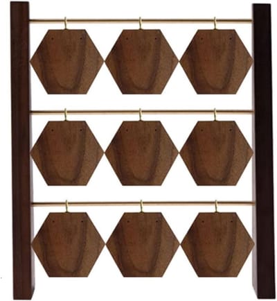 Sieradenhouder Houten Display - Oorbelhouder - Sieraden Organiseren - 18/40 Gaten - Niet Gespecificeerd - Eikenkleur