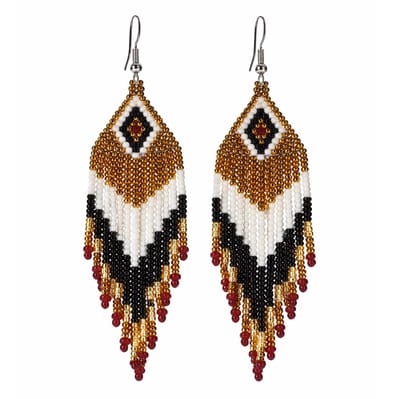 Marama Oorbellen Boho Goud - Natuurlijke Zaden - Lichtgewicht