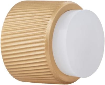 Deurstopper - Muurbeveiliging - Muren Beschermen - Gecanneleerde Textuur - 28x28mm - Mat Messing