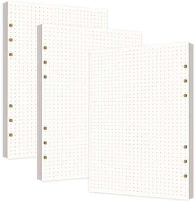 Dailygoods- A5 Navulpapier 240 Vellen - Gestippeld - 6 Gaten - Losse Vellen - Voor Filofax/Bullet Journals - Gemakkelijk te Vervangen - Notitiepapier