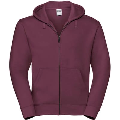 Authentic Full Zip Hoodie Sweatshirt 'Russell' Burgundy - L