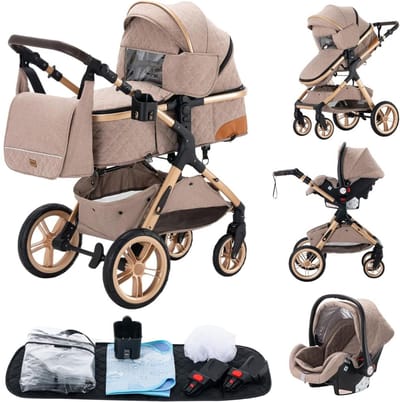 VH Supplies® Kinderwagen 3 in 1 - Buggy - Inklapbare Kinderwagen - Max 20kg