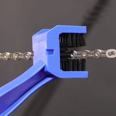 Kettingborstel voor fiets, motor en snorfiets - Fietsketting reiniger / schoonmaak / onderhoud - Fiets ketting schoonmaken