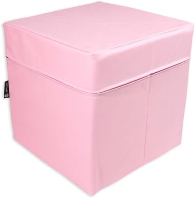 Zitkubus - Poef Krukje - Extra Zitting - Vormvast Schuim - 40x40x40 cm - Roze