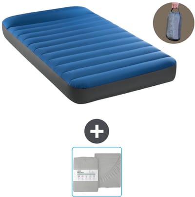 Intex Luchtbed - 1-Persoons - 99 x 191 x 22 cm - Blauw - Inclusief pomp en Hoeslaken
