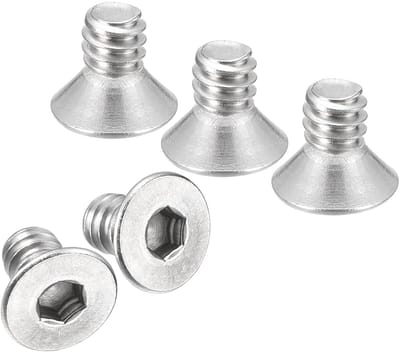 25 stuks #10-24x5/16" platte verzonken kop socket cap schroeven van 304 roestvrij staal, volledig draad, voor bevestiging en montage