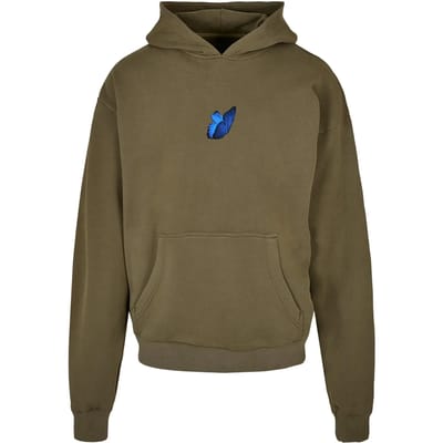 Mister Tee - Le Papillon Heavy Oversize Hoodie/trui - XS - Olijfgroen