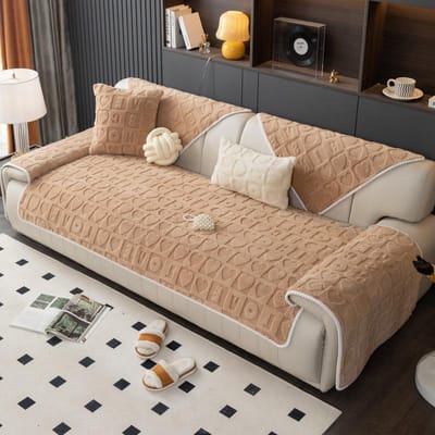 Bankhoezen Hobbelige Textuur Bankhanddoek Bankhoes 3D Katoen Antislip Bankhoes Modern Minimalistisch Hoekzitbankhoes 70x70cm 1piece