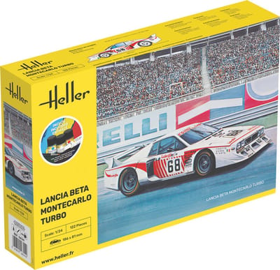 Heller Modelbouwpakket Auto - 56741 Lancia Beta Montecarlo Turbo - Italiaanse Groep 5 Rauto - Starter Kit Plastic - 1:24 - Modelbouw