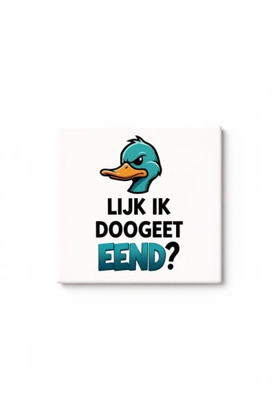 Grappige “Lijk Ik Doorgeet Eend?” Keramische Tegel – Schattig Eend Quote Design – Humor Dieren Wanddecoratie Cadeau