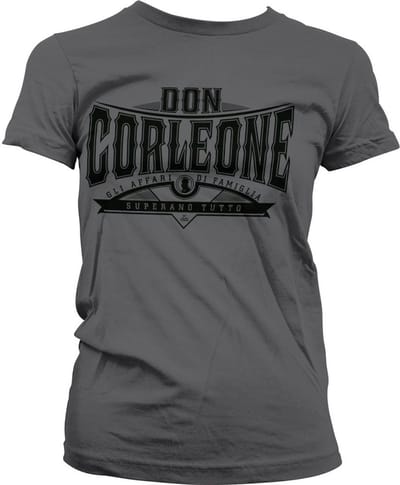 The Godfather Don Corleone Superano Tutto Girly T-shirt voor dames, donkergrijs
