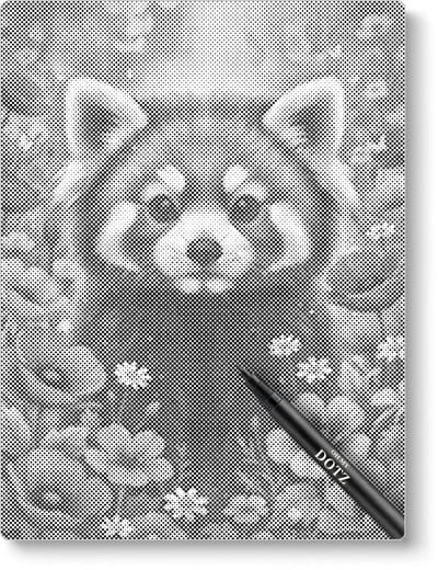 Wasbeer met Bloemen | Dot painting | 30x40cm | Dot painting | Oh My Dotz | Dots stippen | Diamond painting & Schilderen op nummer alternatief | Happy hobby