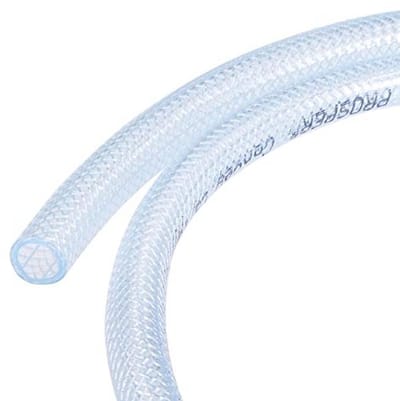 Gevlochten Versterkte PVC-Slang 10 mm ID - Transparante Hoge Druk Waterslang 15 m