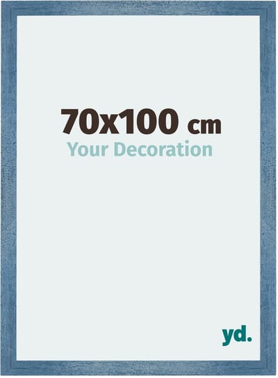 Your Decoration - Puzzellijst 70x100 cm - Helder Blauw Geveegd - Puzzellijst 1500-2000 stukjes - MDF Fotolijst - Mura