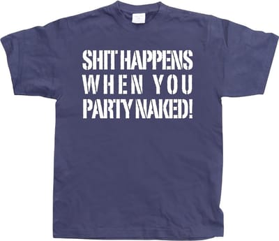 Hybris Shit, dat krijg je als je naakt gaat feesten! Navy