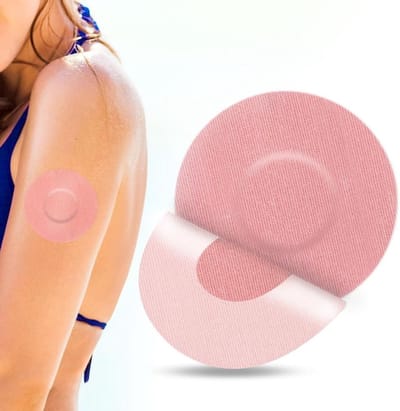 20 Stuks Waterdichte en Ademend Patches voor Freestyle Libre 1, 2 & 3, Huidvriendelijke Plakkers voor Zwemmen en Badderen, Roze en Comfortabel