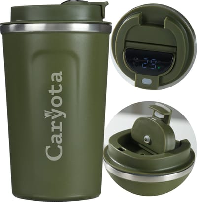 Caryota Thermosbeker - LED Temperatuurweergave - 380ml - RVS - Anti-lek - Groen