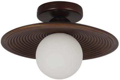 Kosilum - Thalan - Plafondlamp - Hout en wit - Hout en glas
