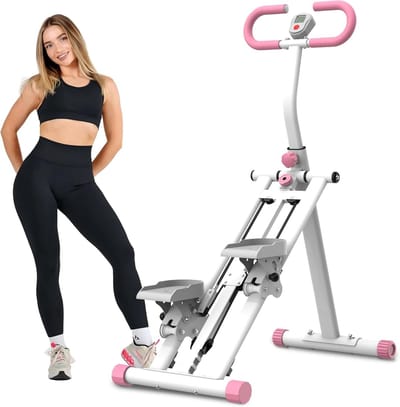 Trapstepper met Weerstand - Hometrainer Stepper - Thuisfitness Trainen - 3 Weerstandsniveaus - Tot 120 kg - Zwart