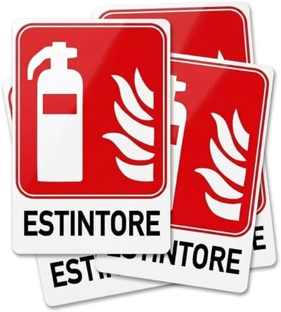 Brandblusser Stickers - Veiligheidsborden - Noodsituaties Markeren - UV-Bescherming Vinyl - 15x20 cm - Meerkleurig