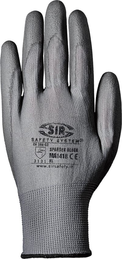 SIR SAFETY SPANDEX Werkhandschoenen Grijs Tuinhandschoenen - Polyester - Antislip Ademend - 12 Stuks