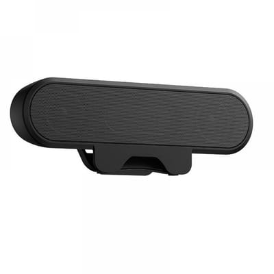 GELLDG Computerluidsprekers - USB-monitorluidsprekers - Met clip - 10W HD-stereo - Geschikt voor computermonitoren, laptops, mobiele telefoons, desktops en buitengebruik - Plug and Play - Zwart