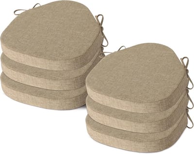 Set van 6 Stoelkussens voor Eetkamerstoelen met Antislip en Bevestingsbanden