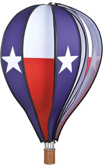 Tuinspinner Heteluchtballon - Windspinner Buiten - Tuindecoratie Ophangen - Texas Ontwerp - 22 Inch - Meerkleurig