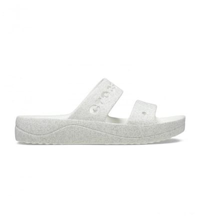 Crocs Baya Platform Glitter Sandal Wit Maat 37/38 US W7