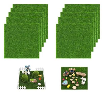 Kunstgras Decoratie Voor Binnen en Buiten - 10 Stukken 15x15 cm