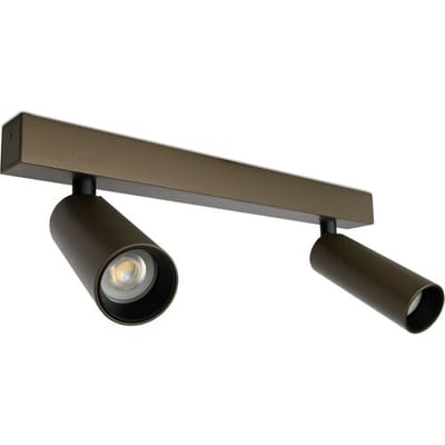 KS Verlichting - plafondlamp - vigo - 2 spot - brons - GU10 - dimbare lamp - opbouwspot - aluminium
