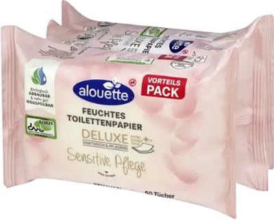 Alouette Vochtig Toiletpapier - Deluxe Sensitive | Voordeelpack - set van 3 - 3x50 Doekjes