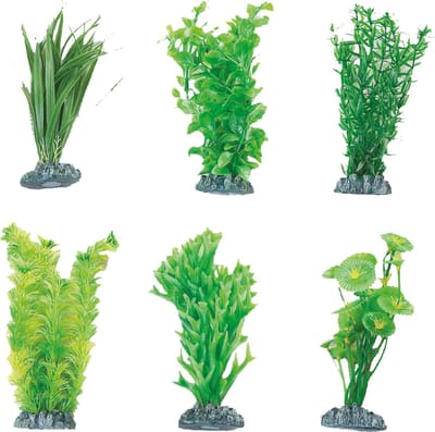 Flamingo - Aquarium plant plastic Fiji decoratie - Willekeurig - 11 x 4.5 x 11 cm