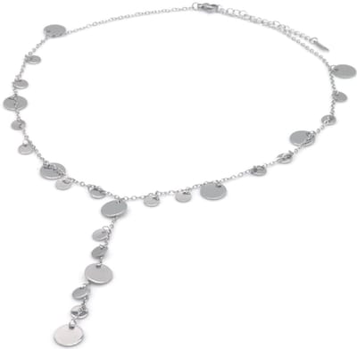 Damesketting – RVS – Munten Design – Zilverkleurig – 40-45cm