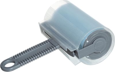 5Five Kledingroller/kleefroller - grijs/blauw - 17 cm - herbruikbaar/wasbaar - Pluizenroller - Kledingborstel